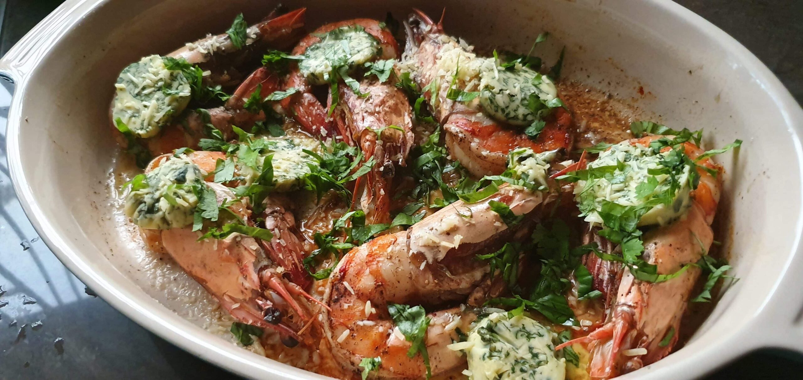 Weekend Cooking: Roasted Herb Butter Parmesan Shrimp