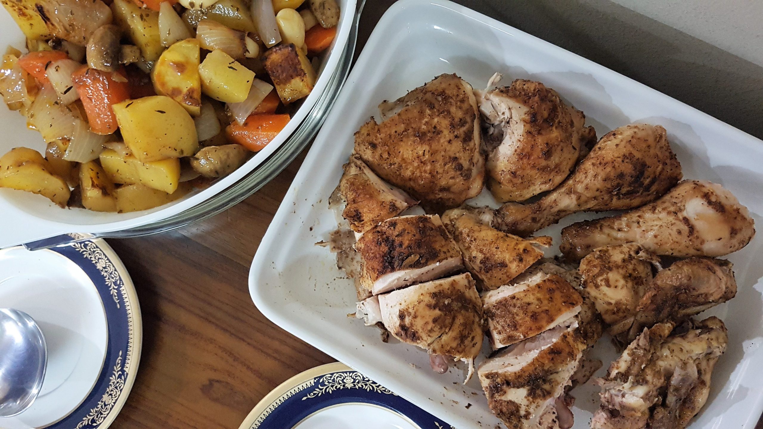 Weekend Cooking: Chef Ammar’s Haneeth Roasted Chicken with Cajun Spiced Vegetables