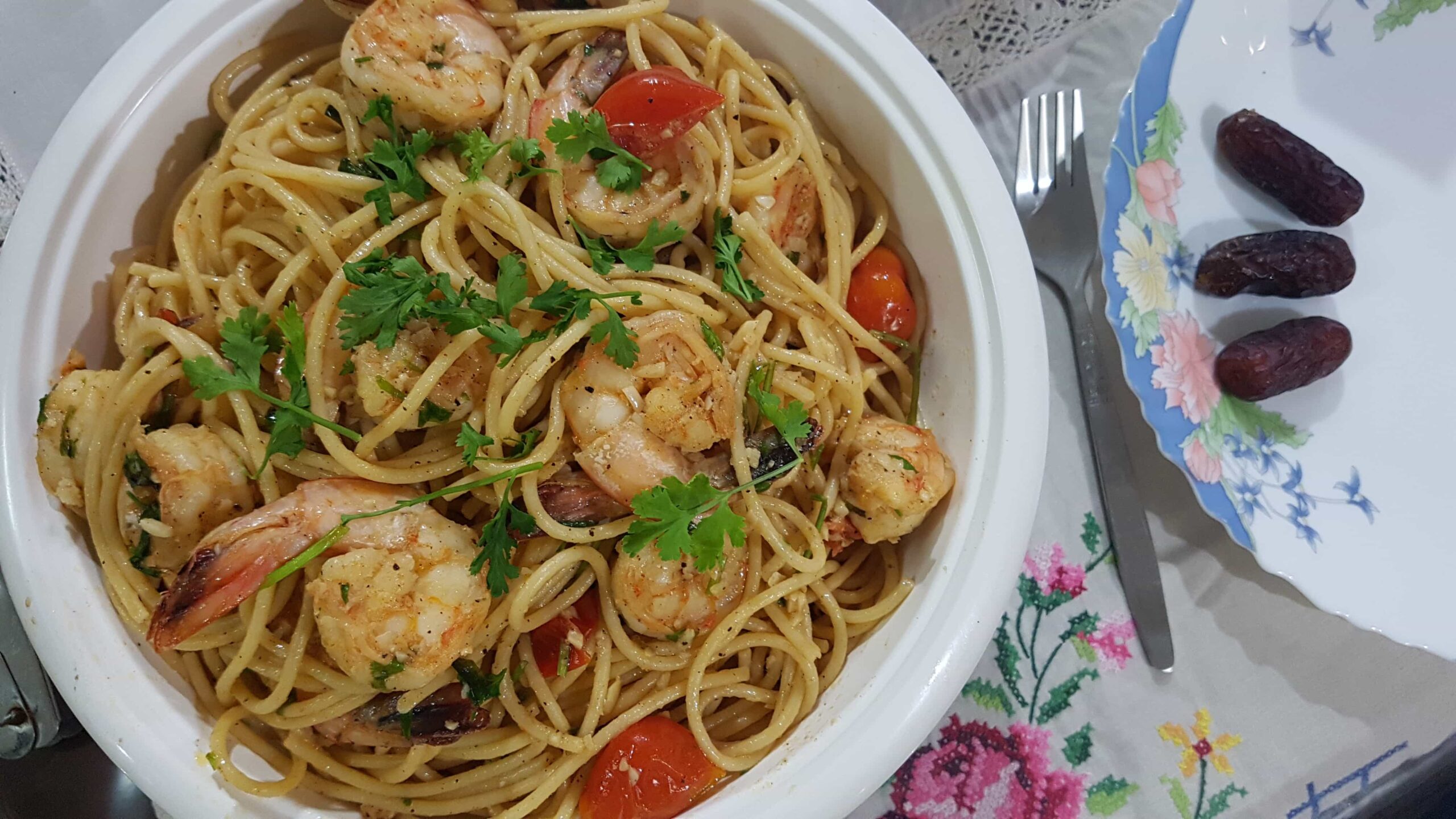 Ramadan Cooking: Shrimp Scampi Pasta