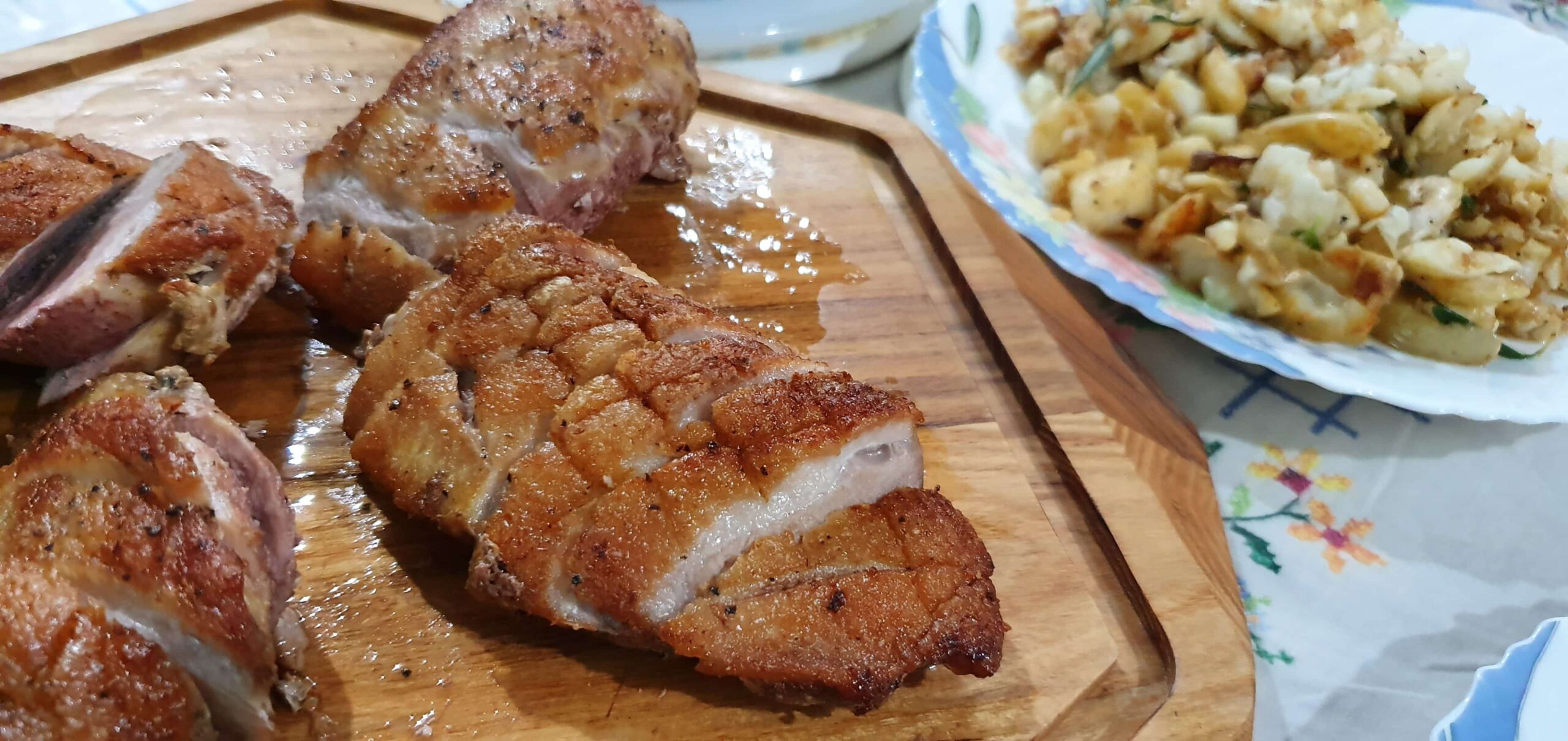 Seared Crispy Skin Duck Breast with Duck Fat Fried Potatoes